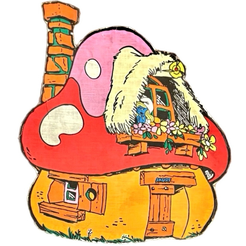 Vintage 80s Smurfette House Appliqué